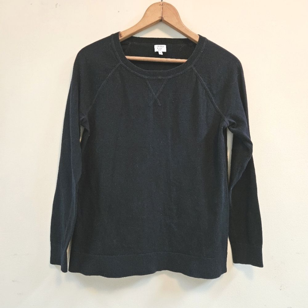 Crown & Ivy Sweatshirt Womens Sz PS Black Casual Comfy Y2K 90s Boho Sporty